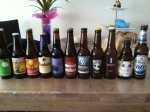 A selection of beers bought at De Bierkoning late July