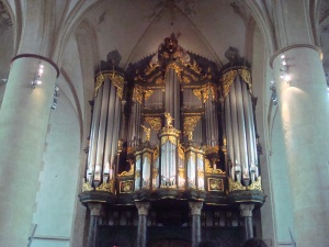 The Martinikerk's organ. This year the proceeds of the Olle Grieze Beer (by Ramses and Groninger brewers) went to restoring the organ